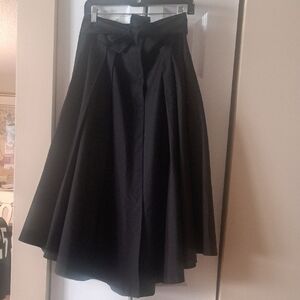 Milly Black A-Line Skirt with Bow Detail